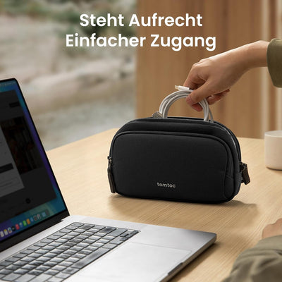 tomtoc Kabeltasche Zubehörtasche, Reise EDC Elektronik Organizer Tasche Kabelorganizer Tech Pouch Ba