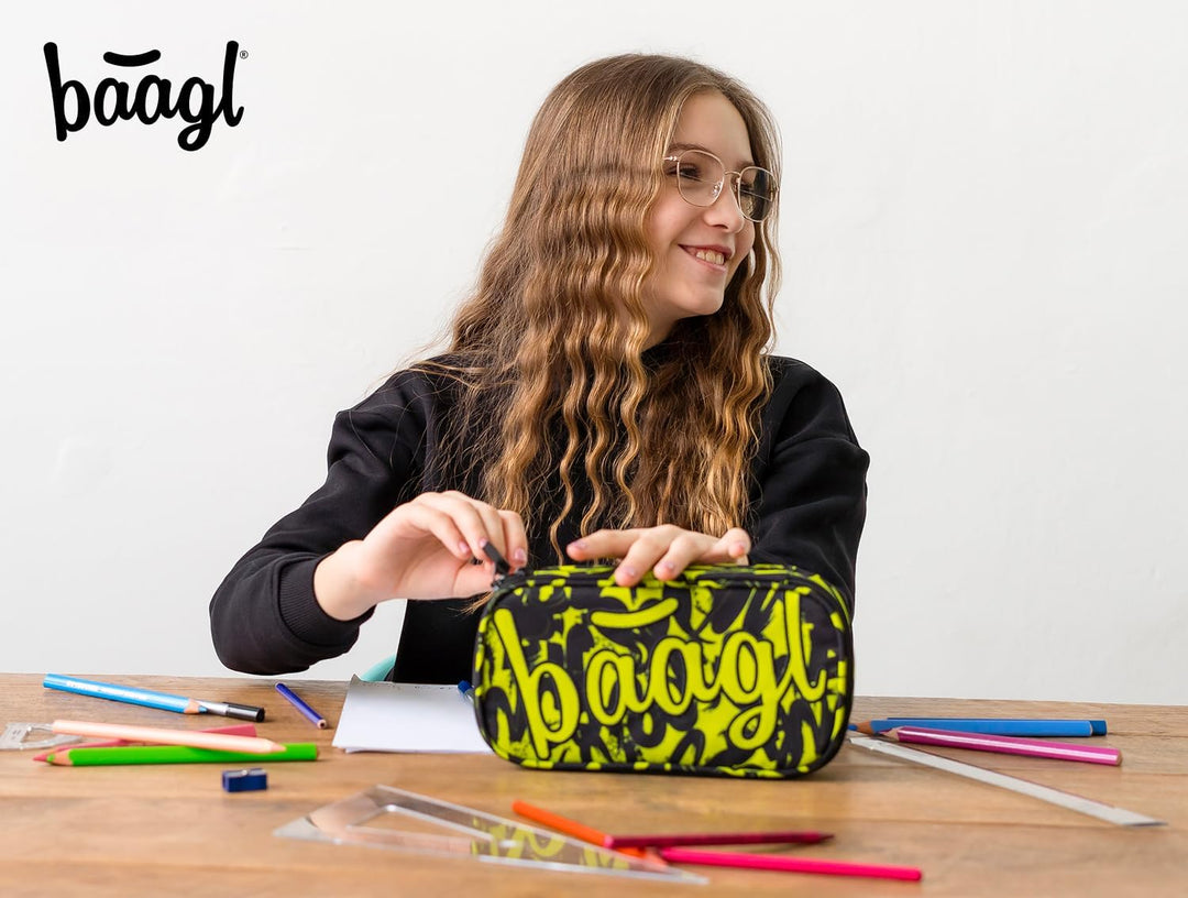 Baagl Federmäppchen für Mädchen - Schulmäppchen für Schreibwaren - Schulsachen Federtasche, Jungen F