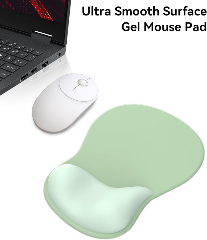 Mauspad mit Gelkissen,Ergonomisches Mousepad mit handauflage mit weichem Gelpolster,Rutschfester Bas