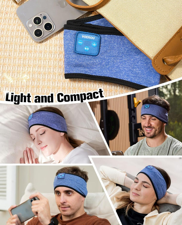 Voerou Bluetooth Schlafkopfhörer, Blue