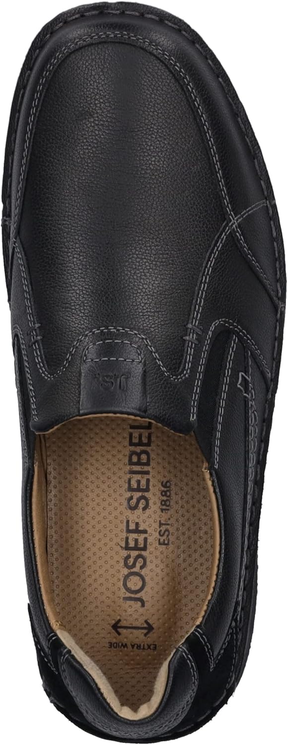 Josef Seibel Herren Slipper Anvers 63,Weite K (Extra weit),Wechselfussbett 41 EU X-Weit Schwarz 238