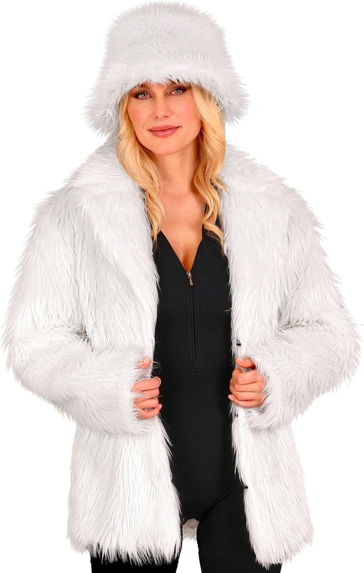 W WIDMANN MILANO Party Fashion - Kunstfell-Jacke für Damen und Herren, Plüschjacke, Kostüm, Party Ou
