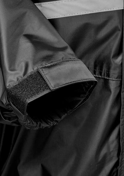 JDC Wasserdichte Motorrad-Regenüberzugsjacke Hohe Sichtbarkeit - SHIELD - Schwarz - XL XL Schwarz, X