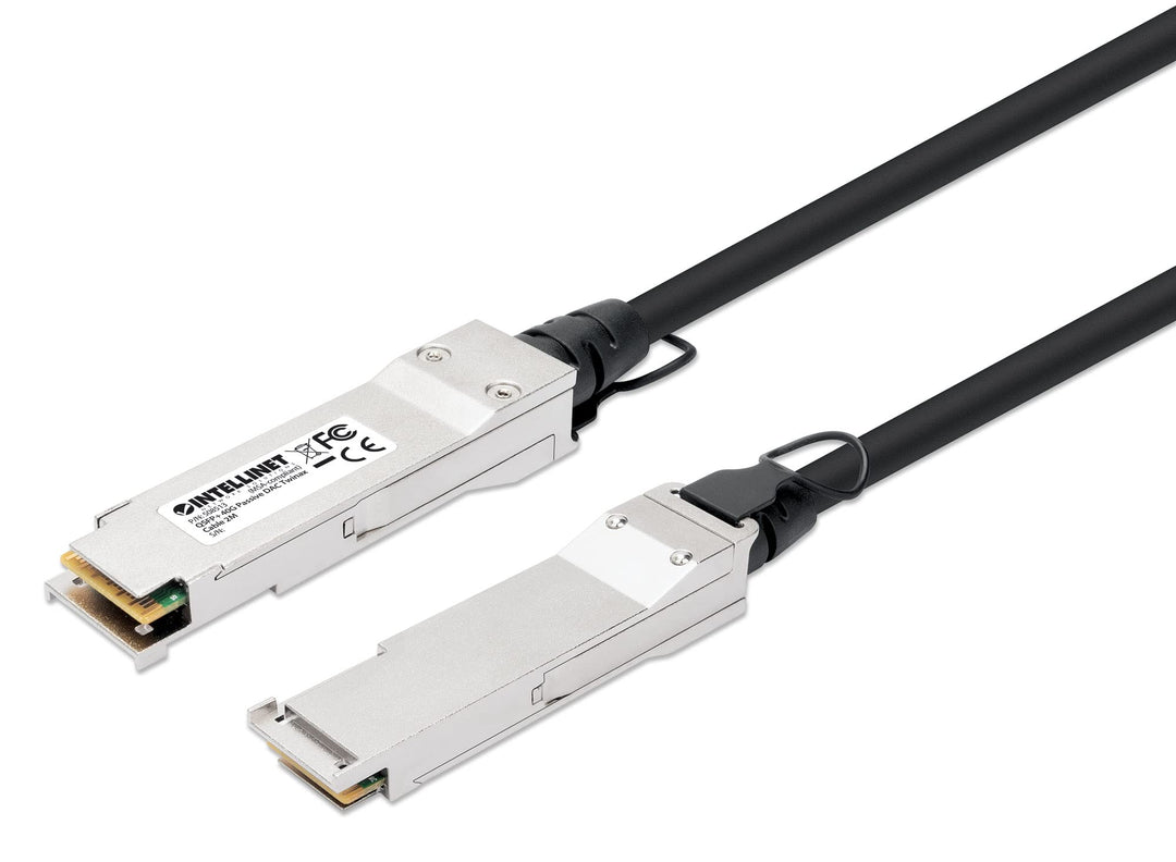 Intellinet QSFP+ 40G Passives DAC Twinax-Kabel QSFP+ auf QSFP+, 2 m, MSA-konform für maximale Kompat