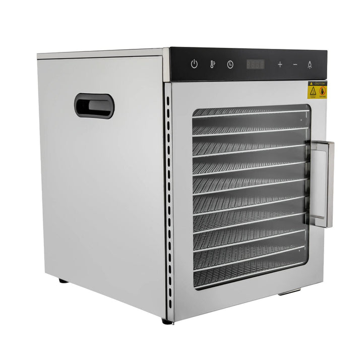 Dörrer Dehydrator 10 Tray Dörautomat Einstellbarer Temperatur 30-90℃ und 24 Stunden Timer Obsttrockn