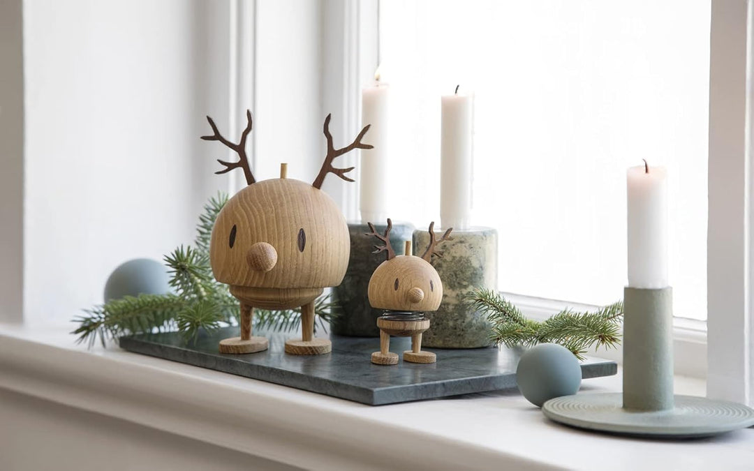 Hoptimist - Reindeer, Rentier - Small Bumble - Oak - Handmade - Höhe 9,5 cm, Durchm. 5 cm S Oak, S O