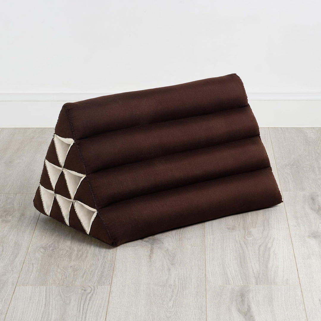 livasia Rückenstützkissen einfarbig, Dreieckskissen für Garten und Balkon, Keilkissen mit Kapok, han