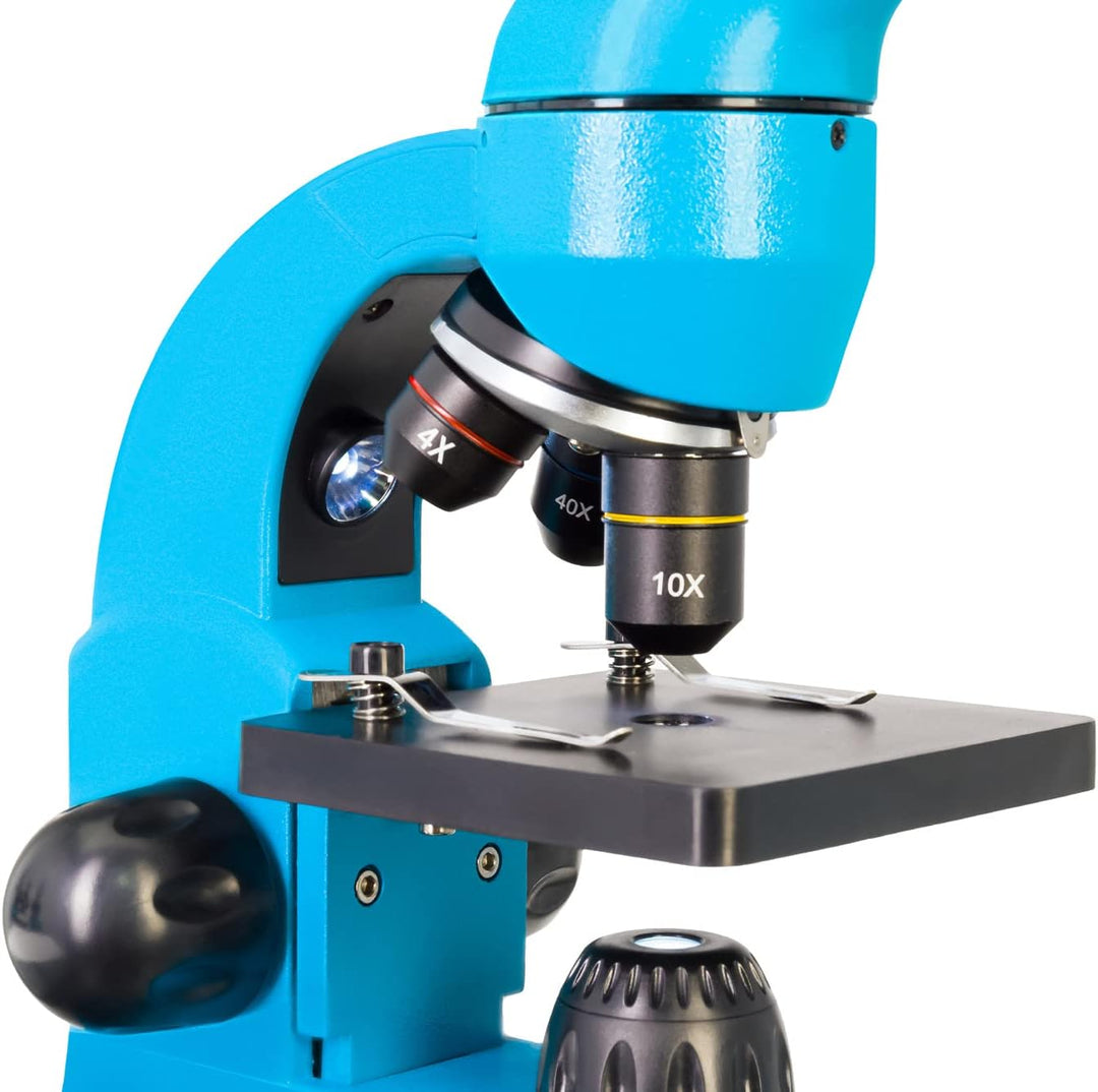 Levenhuk Rainbow 50L Azure Wissenschafts- und Bildungsset mit Tragbarem Biologischen Mikroskop mit 8