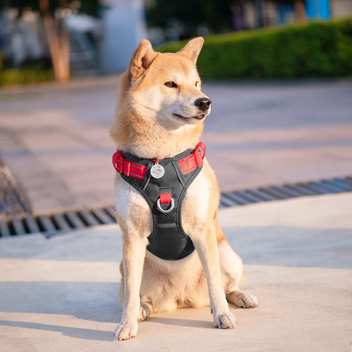 PHOEPET Anti-Zug Hundegeschirr - Reflektierendes Verstellbares Welpen-Sicherheitsgeschirr für kleine