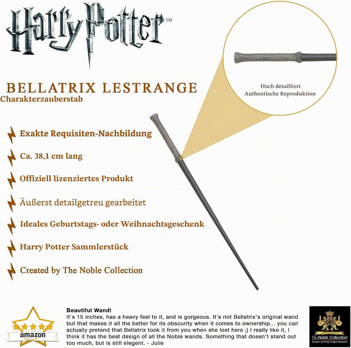The Noble CollectionHarry Potter Bellatrix Lestrange Charakterstab. Edle Sammlung