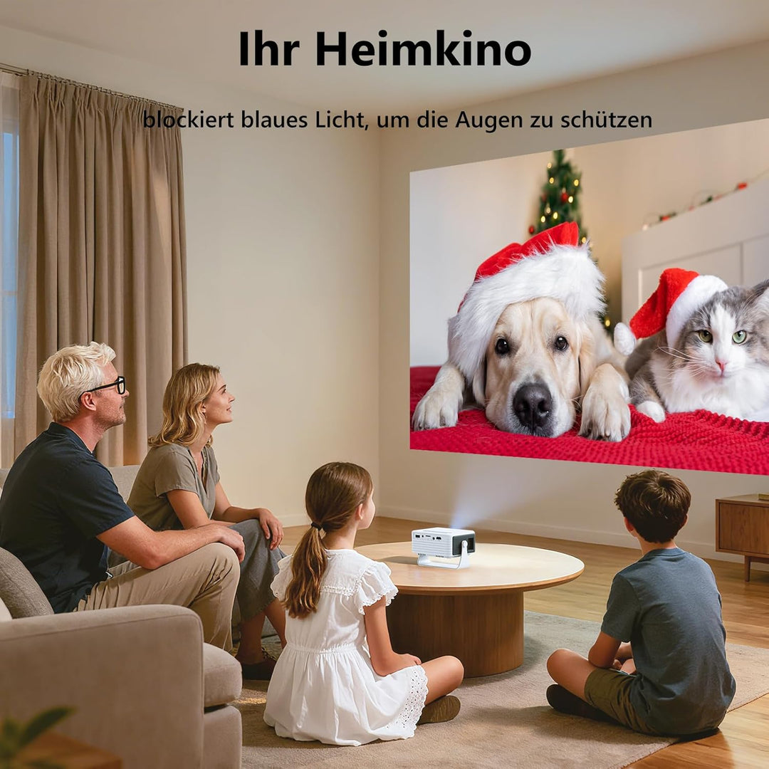 YOTON Mini Beamer, Projektor tragbarer 1080P Full HD, Y3 Heimkino Mini Projektor, kompatibel mit Sma
