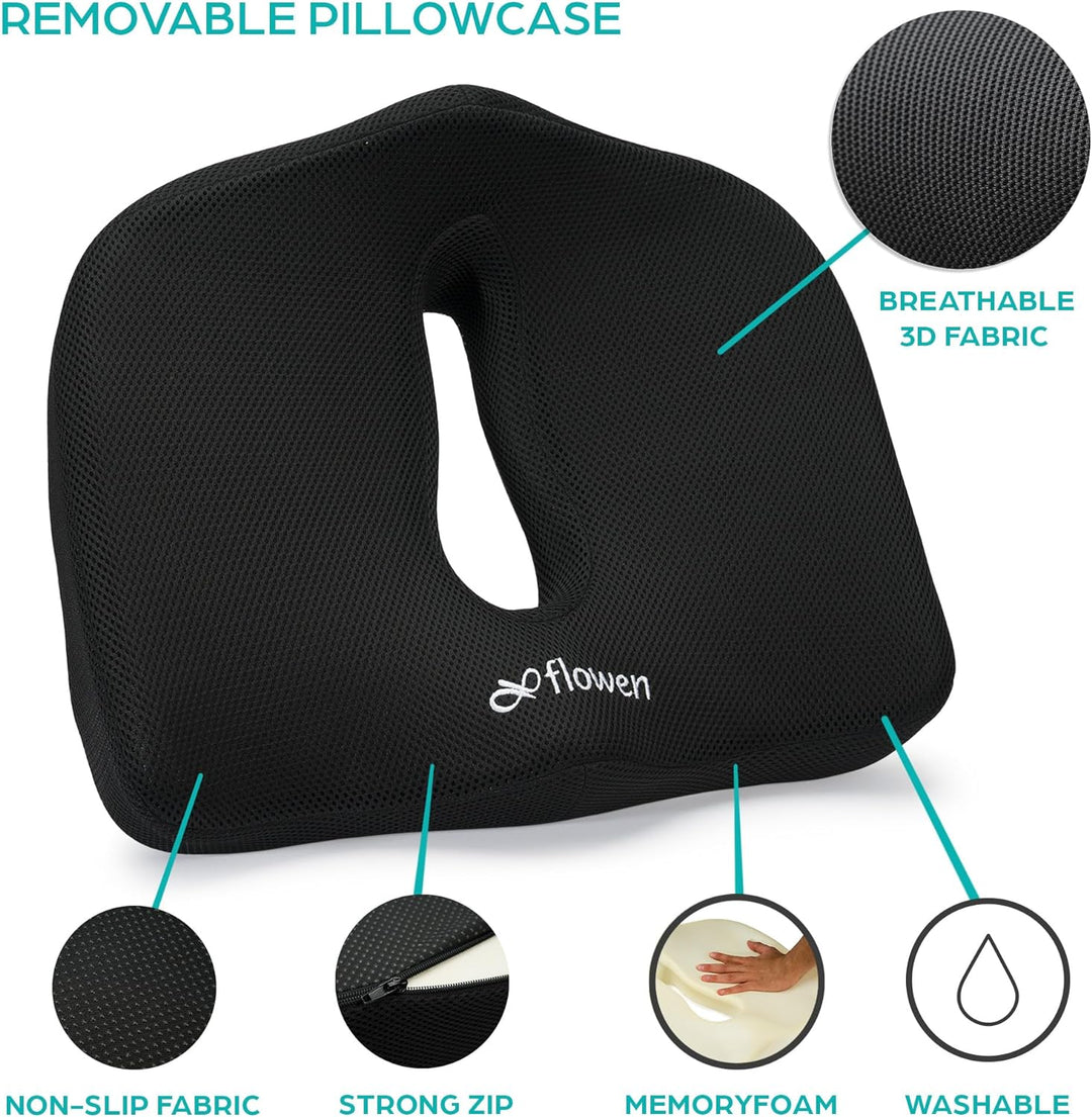 Flowen Sitzkissen Stuhl Orthopädisch Sitzring Steissbein Entlastung Sitzpolster Hämorrhoiden Auto St