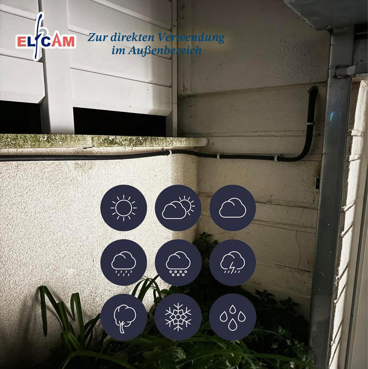 Elfcam® - 30m Glasfaser kabel für den Aussenbereich, LC/APC auf LC/APC OS2 Simplex, Monomode, Kabeld