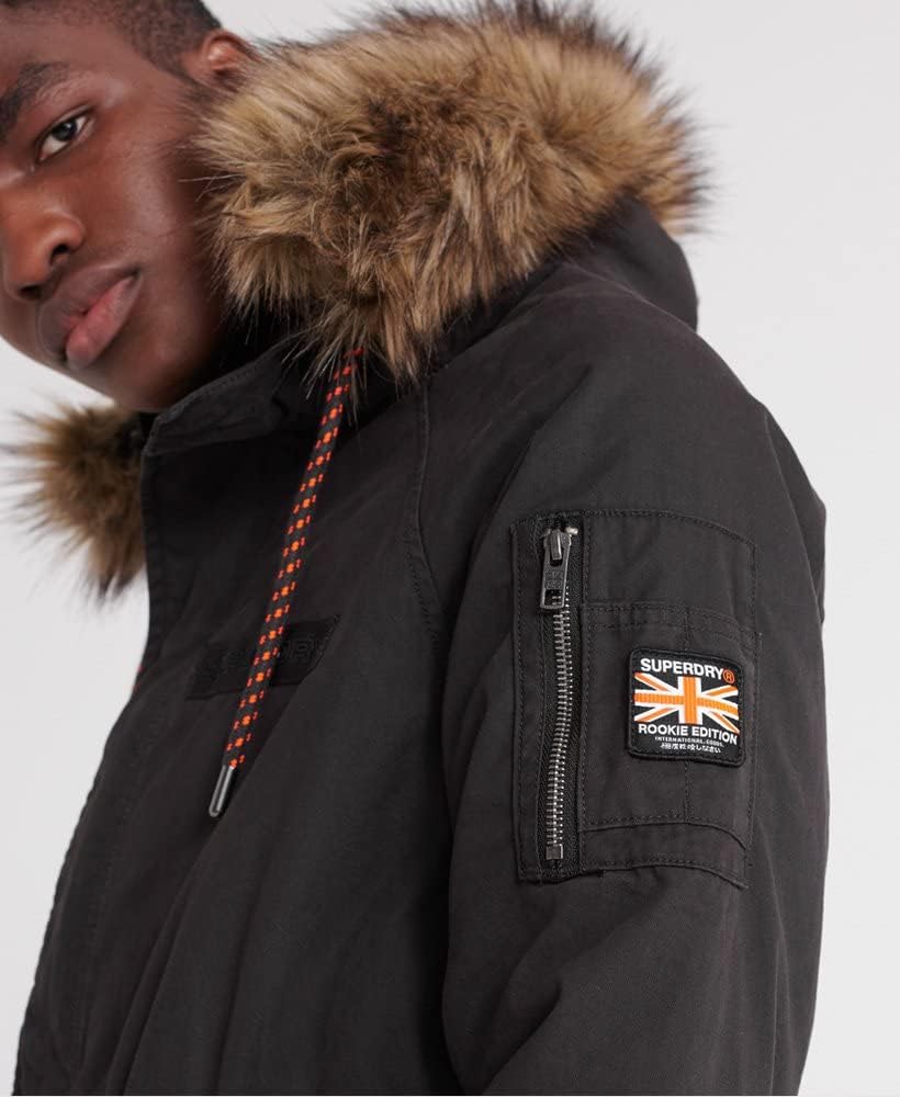 Superdry Herren Mountain Rookie Aviator Parka M Ofen Schwarz, M Ofen Schwarz