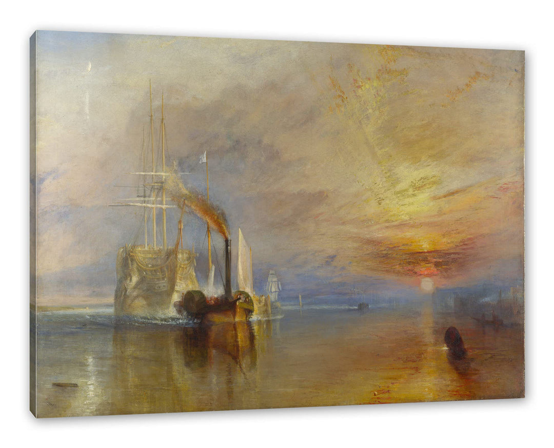 William Turner - The Fighting Temeraire als Leinwandbild / Grösse: 100x70 cm / Wandbild / Kunstdruck
