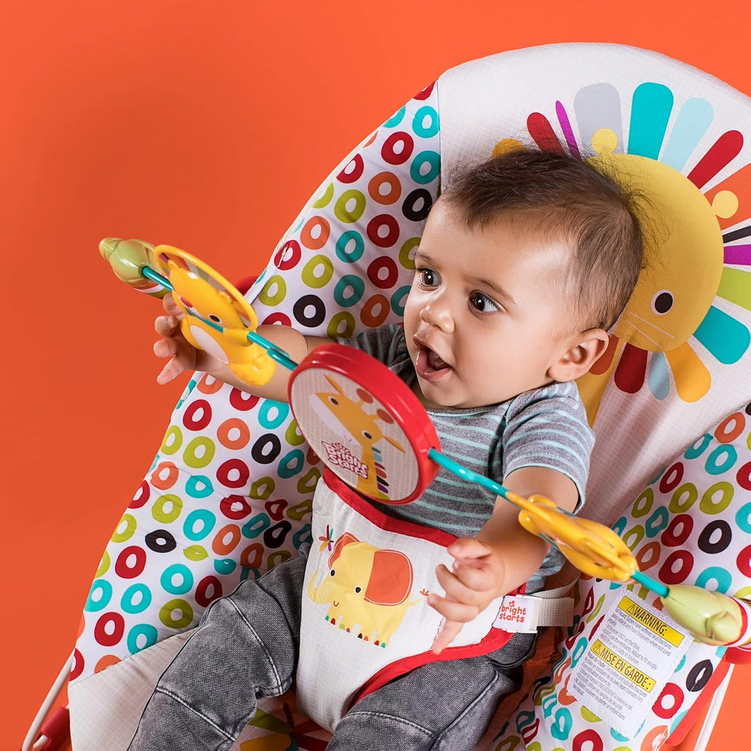 Bright Starts, Babywippe, Playful Pinwheels mit Vibrationen, abnehmbarem Spielbogen und interaktiven