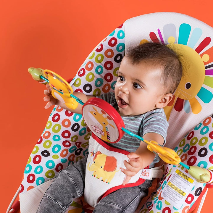 Bright Starts, Babywippe, Playful Pinwheels mit Vibrationen, abnehmbarem Spielbogen und interaktiven