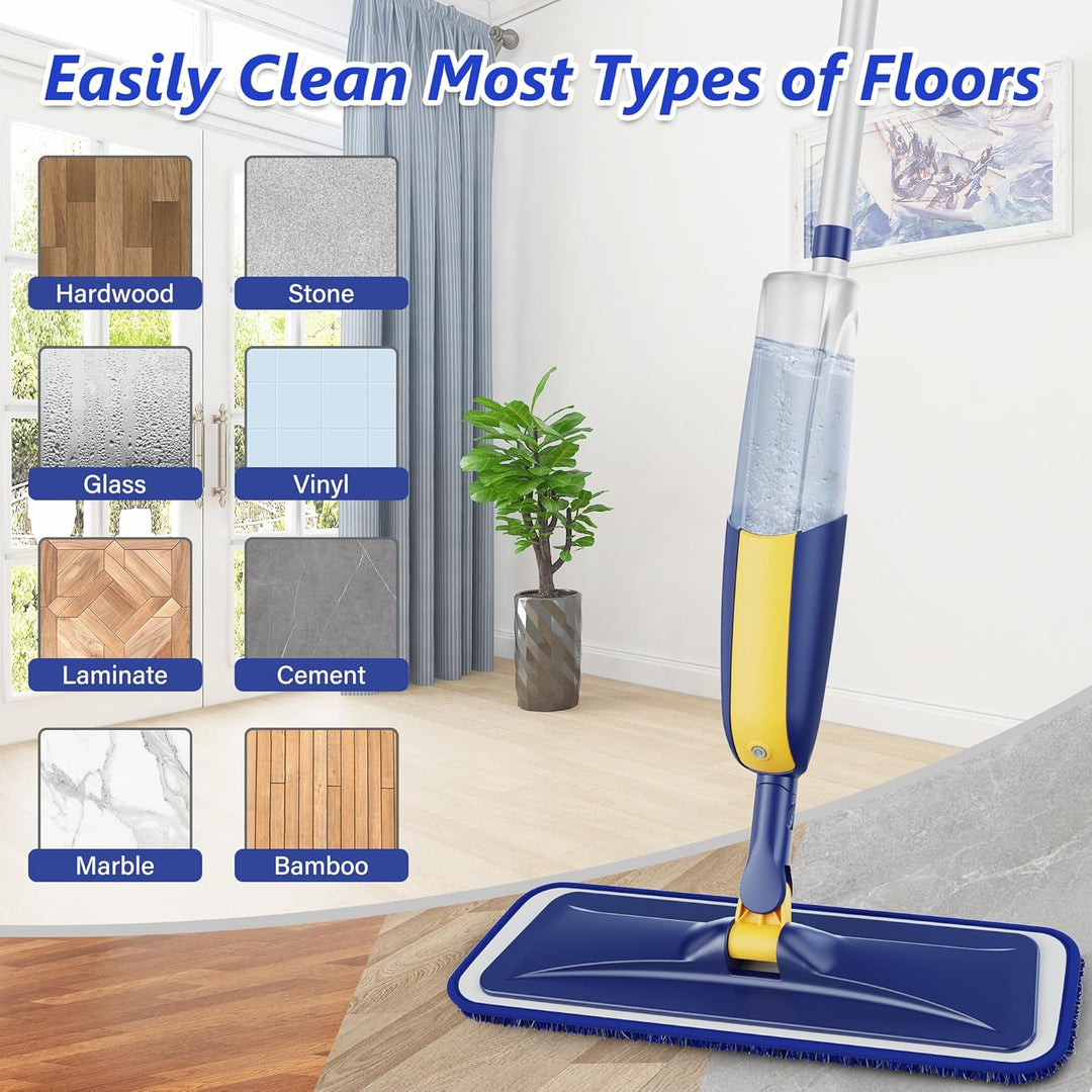Wischer mit Sprühfunktion Sprühwischer Bodenwischer - MANGOTIME Spray Mop Floor Mop Nasswischer Wisc