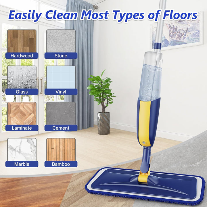 Wischer mit Sprühfunktion Sprühwischer Bodenwischer - MANGOTIME Spray Mop Floor Mop Nasswischer Wisc