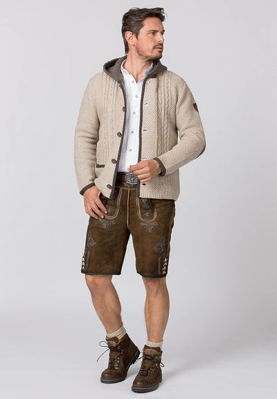 Stockerpoint Herren Jacke Milan Strickjacke, Natur, Standard