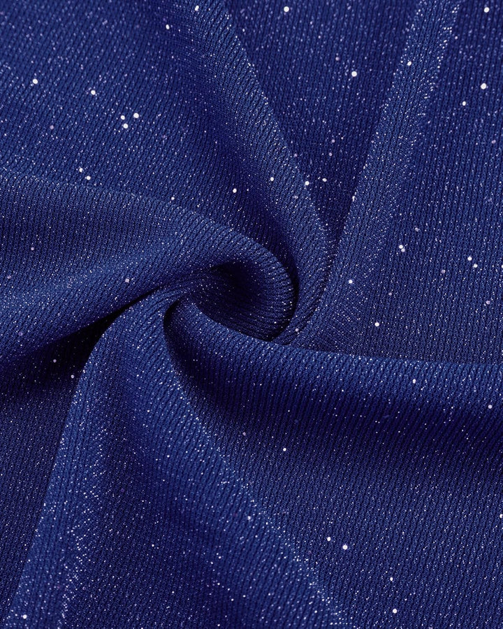Damen 3/4 Ärmel Oberteil Henley V-Ausschnitt Hemden doppellagig Mesh Bluse Tuniken L Blinken Blau, L