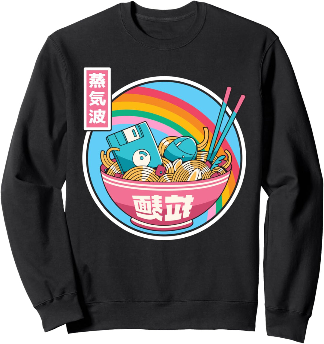 Digitale Ramenschale im japanischen Stil, Pastellfarben Sweatshirt