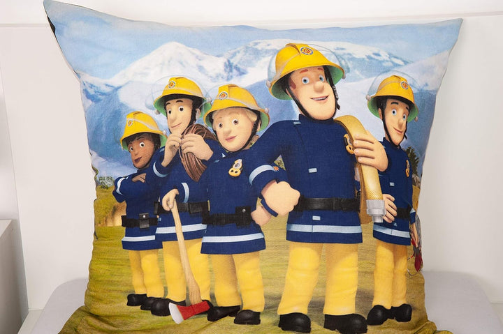 Herding FEUERWEHRMANN SAM Bettwäsche-Set, Wendemotiv, Kopfkissenbezug 80 x 80 cm, Bettbezug 135 x 20