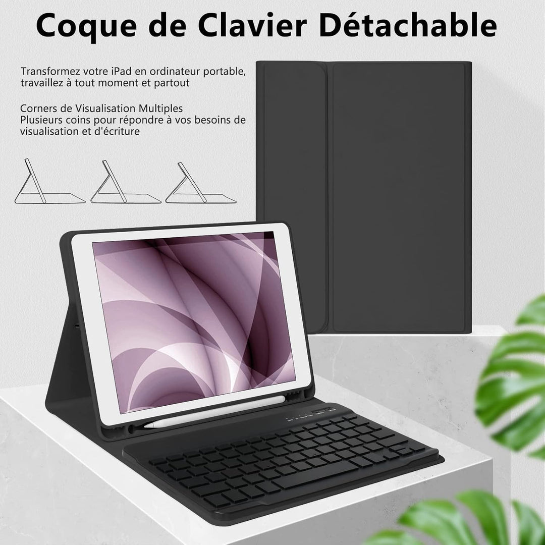 CC Store Tastatur Hülle für iPad 10.2 Zoll (9/8/7 Generation) und iPad 10.5 Zoll (Air 3/Pro), Magnet