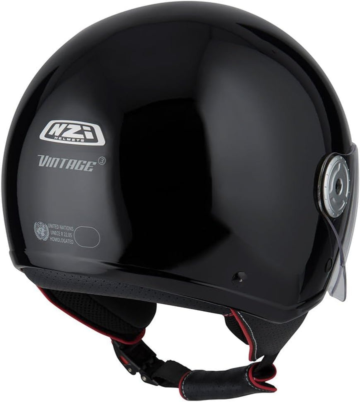 NZI Unisex-Adult Vintage 3 Helmet M Schwarz, M Schwarz
