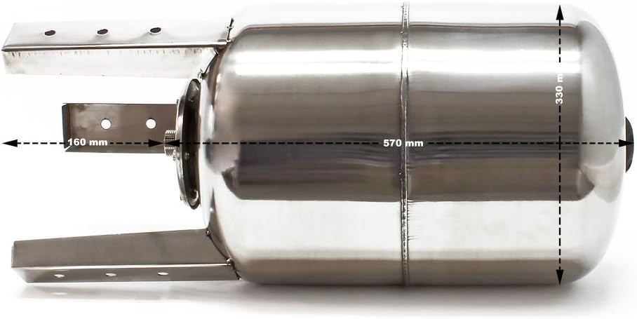 Edelstahl Ausdehnungsgefäss 50 L für Hauswasserwerke und Druckerhöhungsanlagen mit EPDM Membran