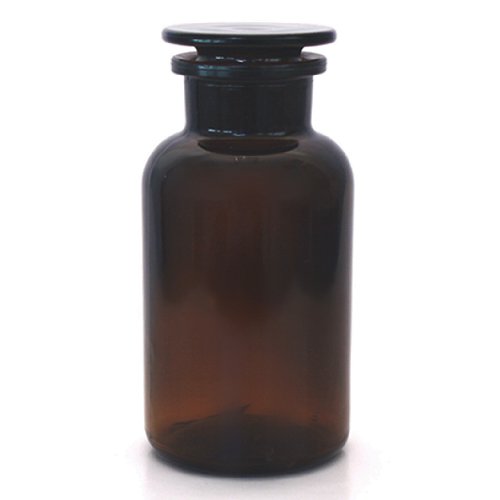 Apothekerflaschen 5 x 500 ml - Braun - inkl. Glasstopfen *Weithalsflasche Apothekerglas Stopfenflasc