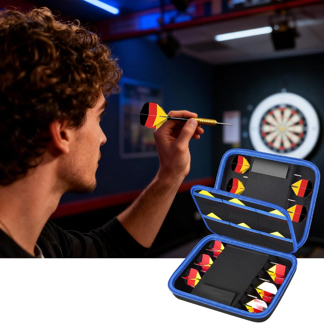 Boobowl Darts Tasche - Hard Shell Stossfeste Dart-Aufbewahrungstasche, Tragbare Tragekoste für Stahl