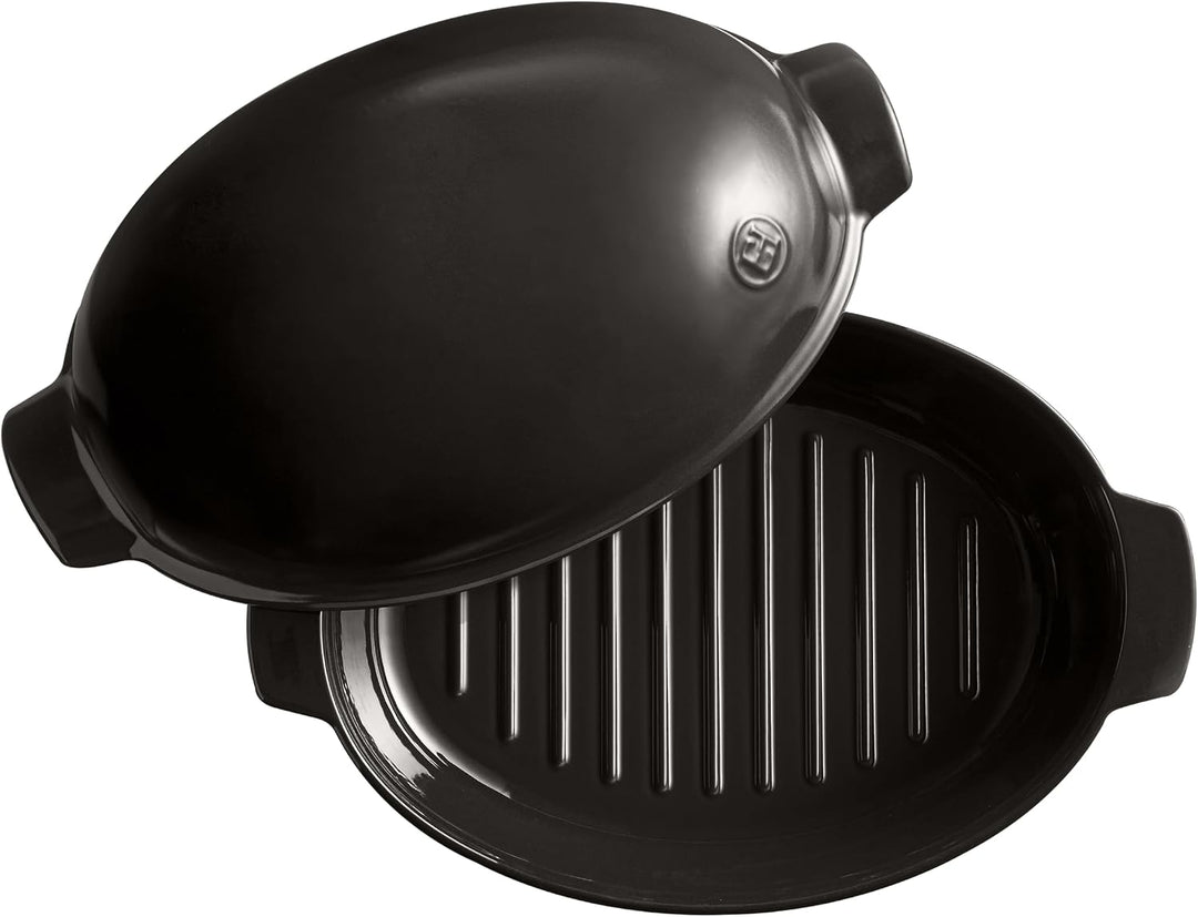 Emile Henry Eh349542 Bräter, Keramik, Keramik, Kohle, x-Large, Kohle
