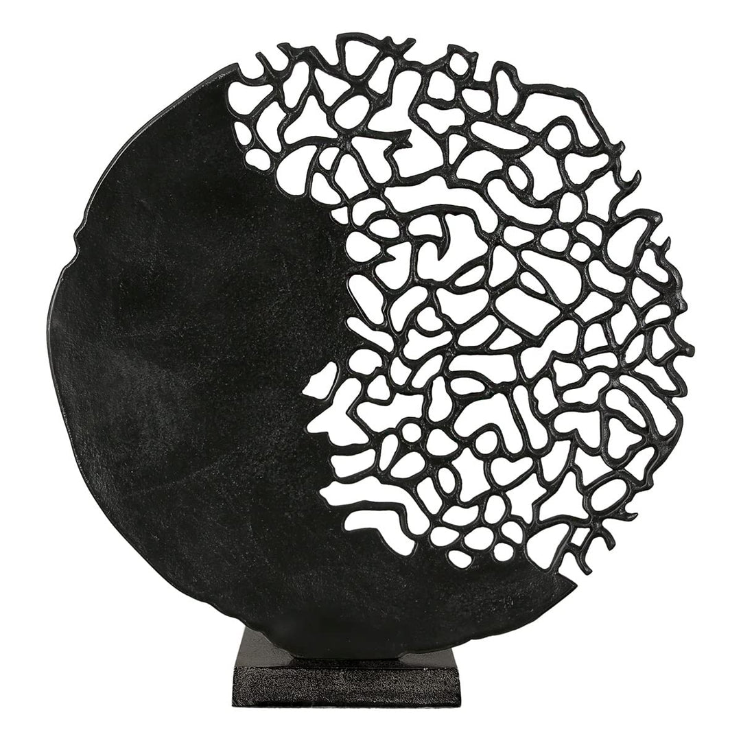 Casablanca modernes Design GILDE Skulptur Osaka schwarz H: 44 cm B: 41 cm T: 10cm 43491 Höhe 44 cm S