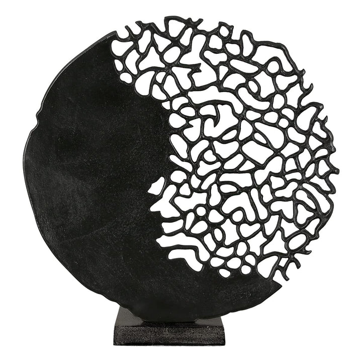 Casablanca modernes Design GILDE Skulptur Osaka schwarz H: 44 cm B: 41 cm T: 10cm 43491 Höhe 44 cm S