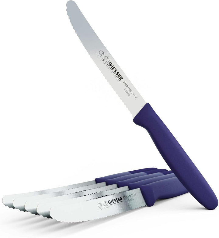 Giesser seit 1776 - Made in Germany - Tomatenmesser 6er Set Halal, lila, nachhaltiger griff, rutschf
