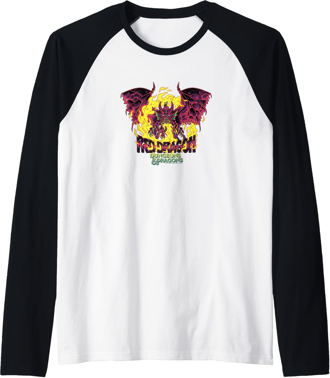 Dungeons &amp; Dragons Red Dragon Logo Raglan