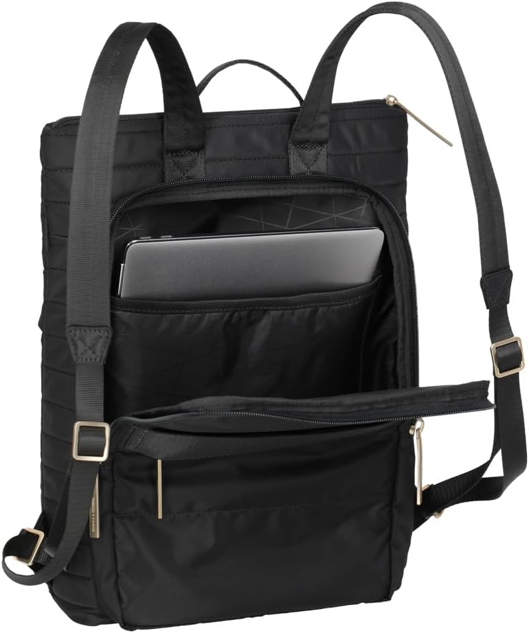 Travelite Rucksack BARBARA STEPP, leichter City Rucksack aus Nylon mit Trolley-Aufsteckfunktion, 8 L