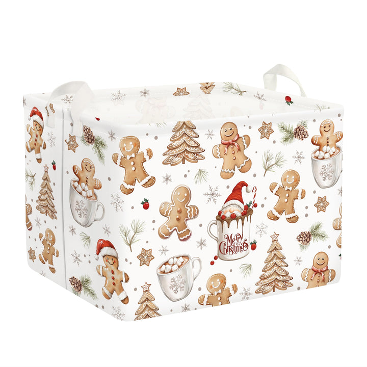 Clastyle Weihnachts Lebkuchenmann Kinder Wäschekorb mit Henkel Schneeflocke Kleidung Spielzeug Aufbe