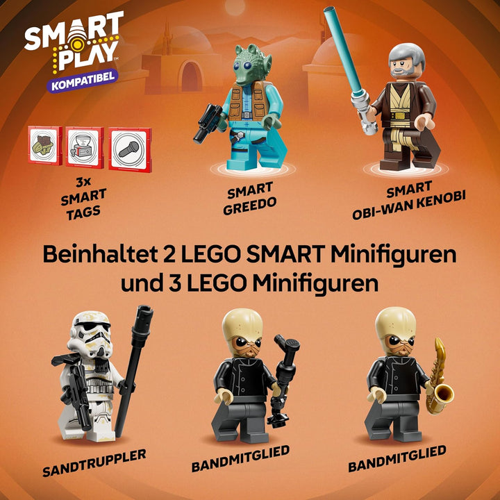 LEGO Star Wars 75425 SMART Play: Mos Eisley Cantina - Kompatibles Interaktives Spielzeug inkl. 3 SMA