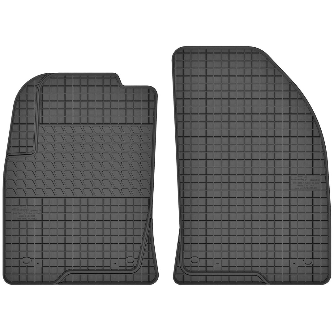 AGCPdirect Gummi Matten Fussmatten Passgenau Vorne Set für Ford Fiesta 2002-2008 und Mazda 2 2002-20