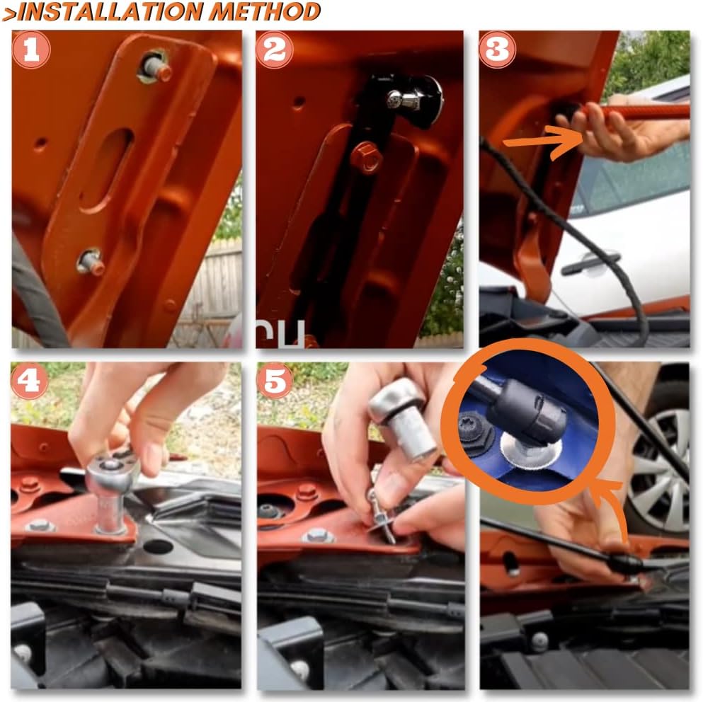 JINGLINGKJ für Leon MK3 2012-2019 Frontklappen-Dämpfer-Gasstreben Stossdämpfer Stossstange Hood-unte