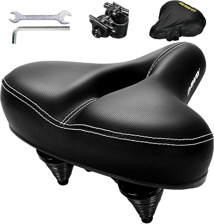 DAWAY C30 Bequemer Übergrosser Fahrradsattel - Extra Breiter Heimtrainer Fahrrad Sattel für Damen He