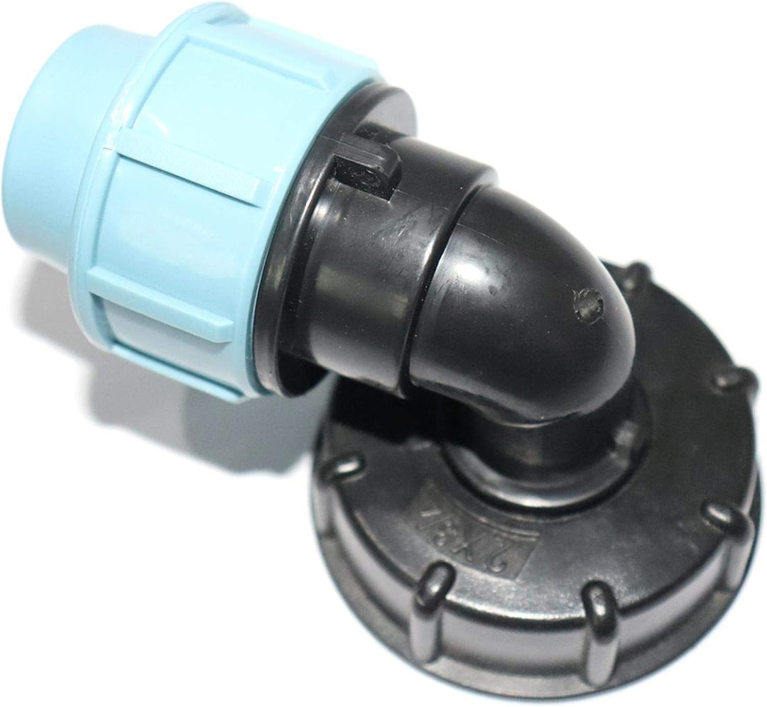 Yeeda IBC Tankadapter, IBC Tank, IBC Tankhahn, IBC Schwanenhals 3/4 Zoll IBC Adapter mit Auslaufhahn