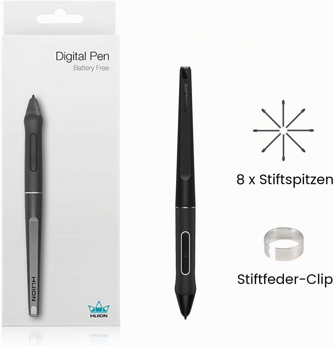 HUION Batteriefreier Digitale Stift PenTech3.0 PW517, 8192 Stufen der Druckempfindlichkeit, 60° Kipp