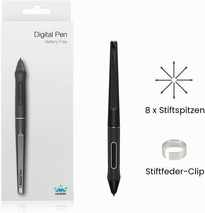 HUION Batteriefreier Digitale Stift PenTech3.0 PW517, 8192 Stufen der Druckempfindlichkeit, 60° Kipp