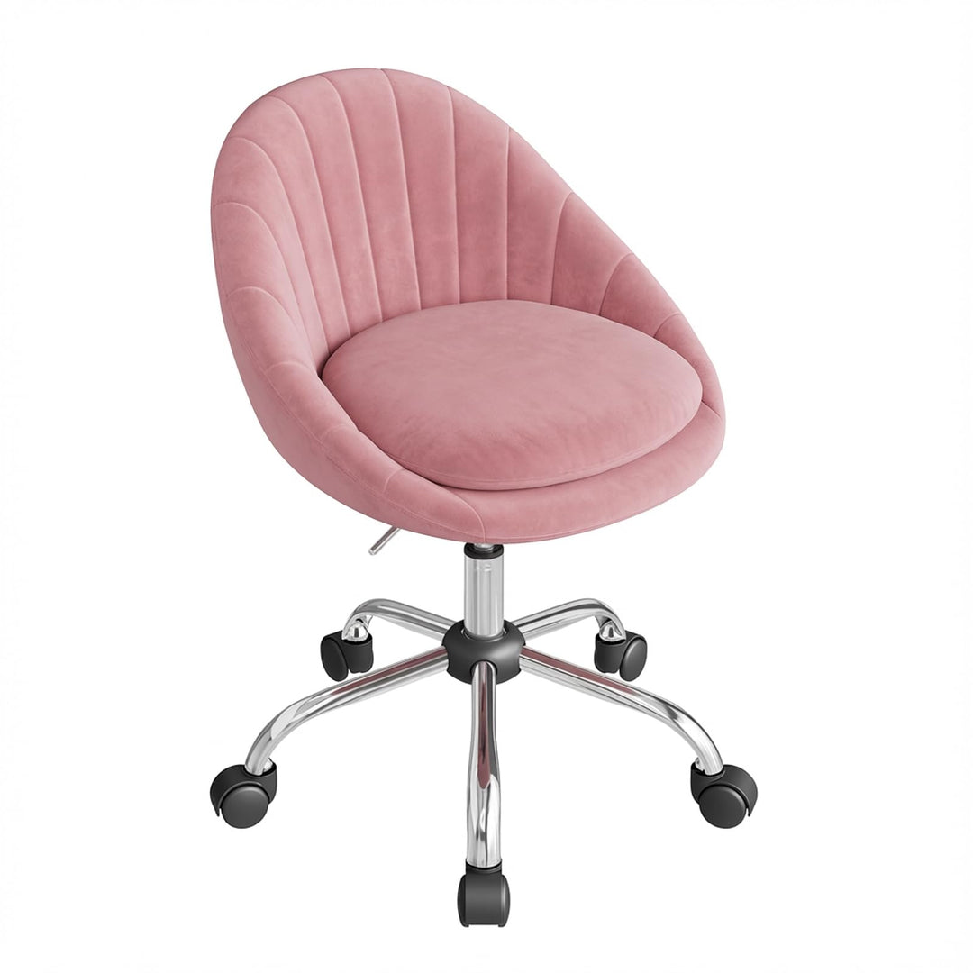 WOLTU Homeoffice Stuhl, Bürostuhl ergonomisch, Schminkstuhl drehbar, Drehstuhl mit Rollen, Schreibti