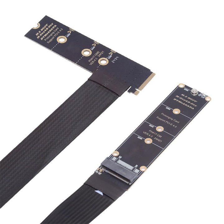 NFHK NGFF M-Key NVME Stecker auf Buchse, Verlängerungs-PCI-Express-Kabel, 30 cm, rechtwinklig, Typ 9