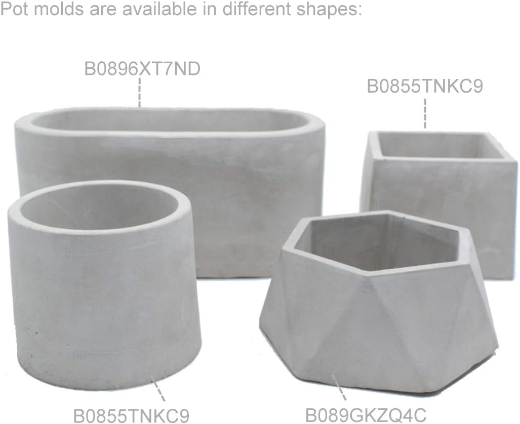 Silikonform für Beton, Sukkulenten, ovale Form, oval