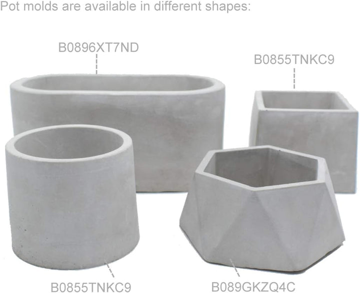 Silikonform für Beton, Sukkulenten, ovale Form, oval